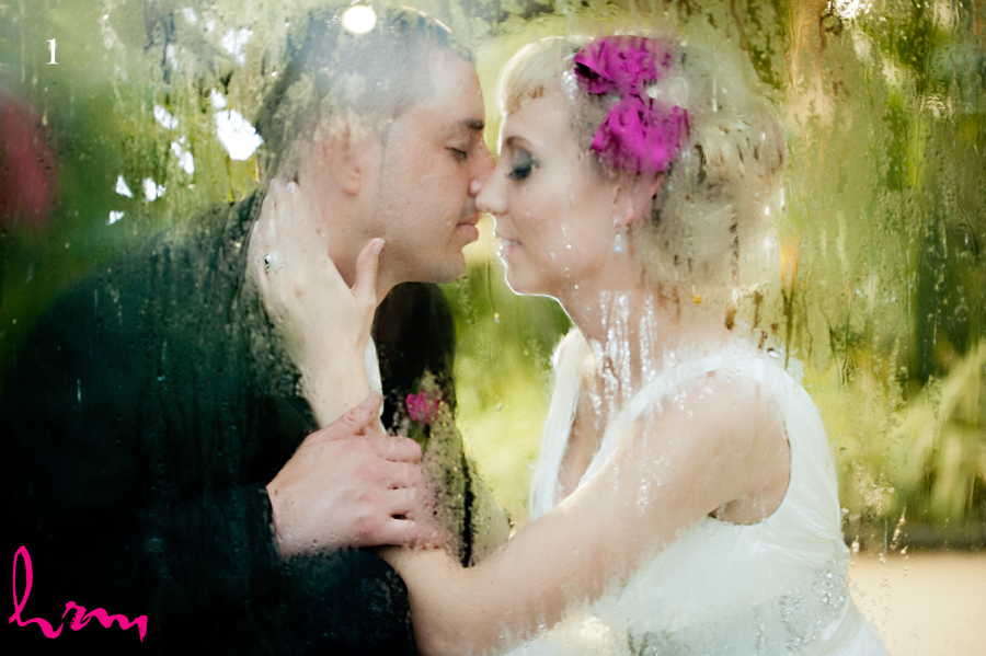 Rainy Wedding Photo
