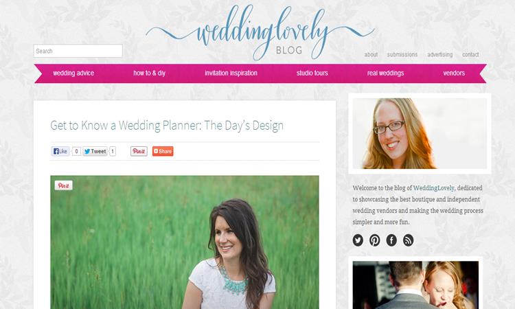 The Day's Design Wedding Lovely Feature