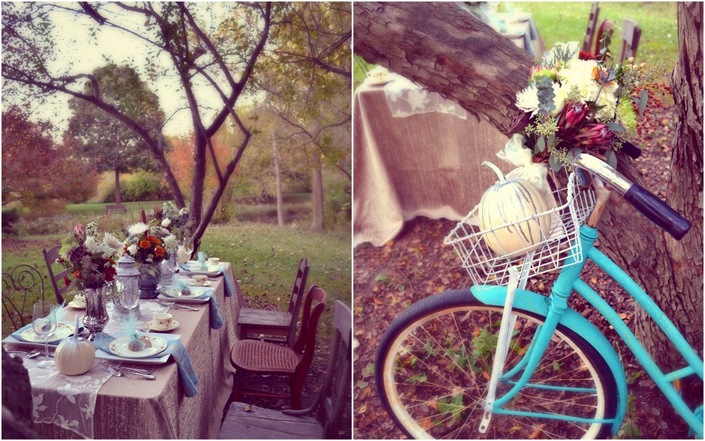 Fall wedding table setting