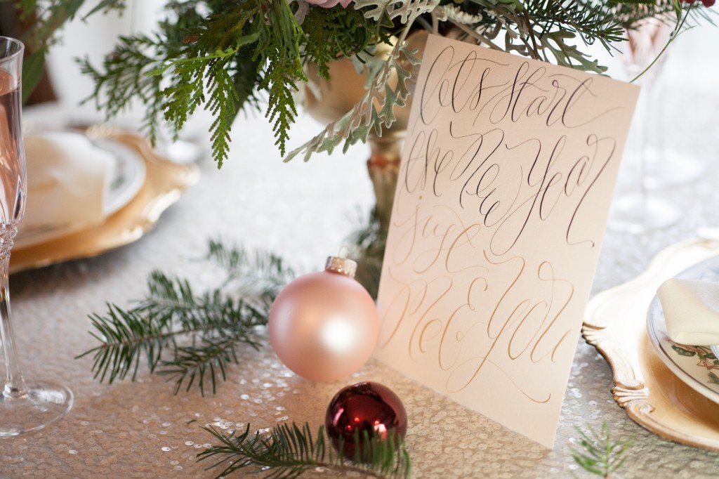 New Year's Wedding ideas | The Day's Design | Crown and Clover Calligraphy