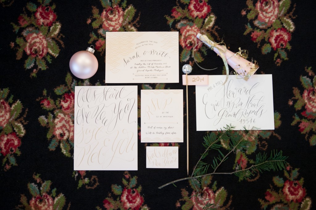 New Year's Wedding invitations | The Day's Design | Crown and Clover