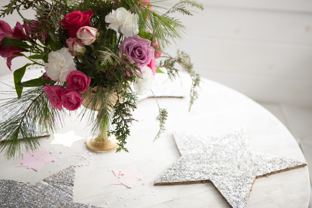 Glittery Silver Star Placemats | The Day's Design | Hetler Photography