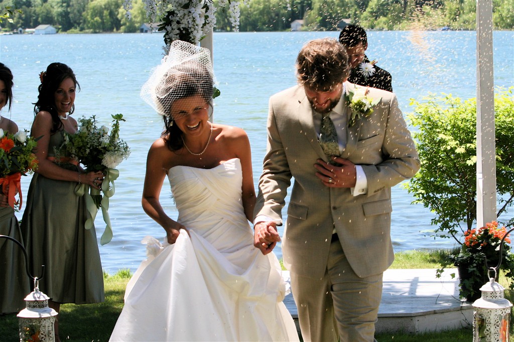 Wedding Exit | Lake Leelanau Wedding | The Day's Design | Shannon Scott Photography