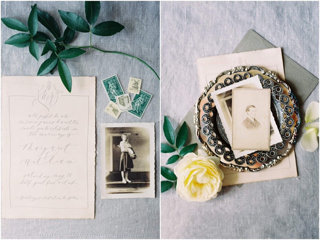 Brown Linen Invitations | Team Flower | Heather Payne Photography