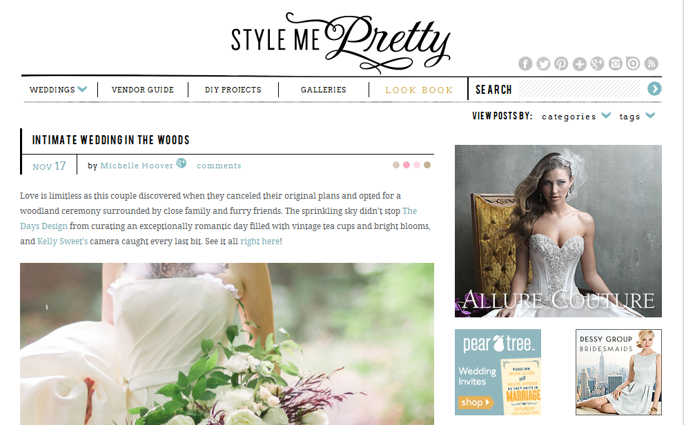 Style Me Pretty Feature - Wedding in the Woods