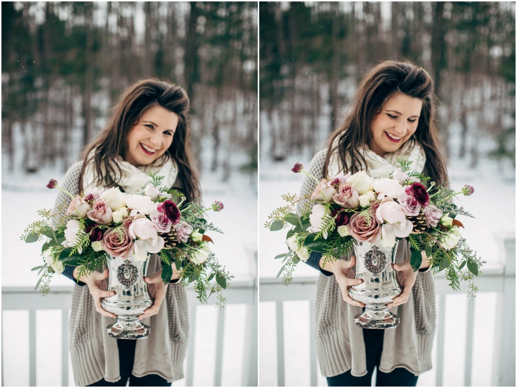 Winter Peony Centerpiece | The Day's Design | Katie Grace Photography