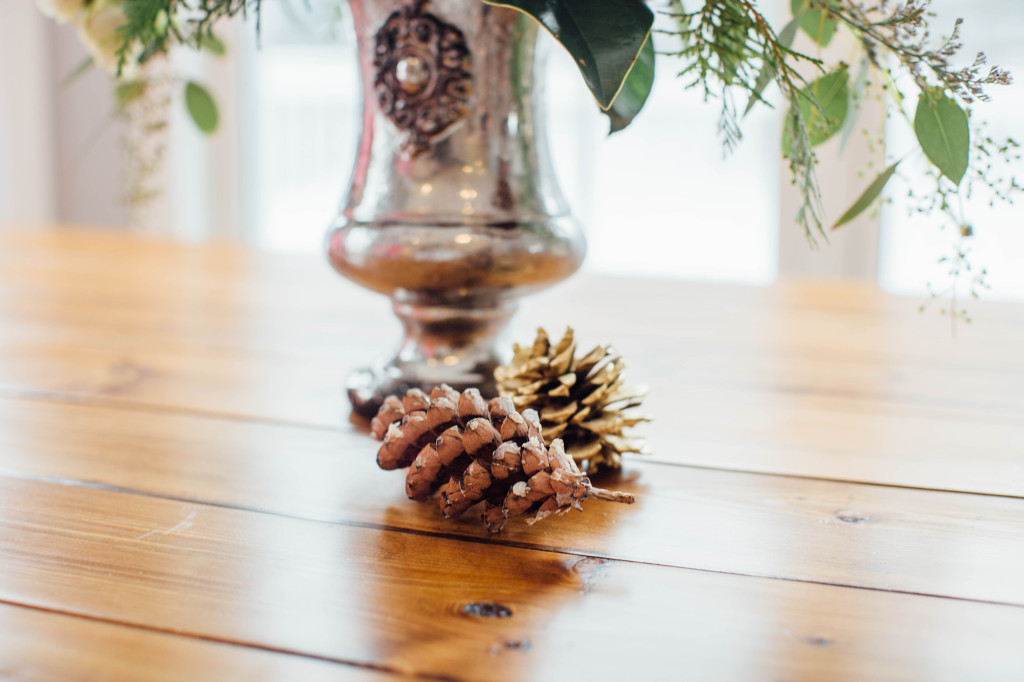 Gold Pine Cones | The Day's Design | Katie Grace Photography