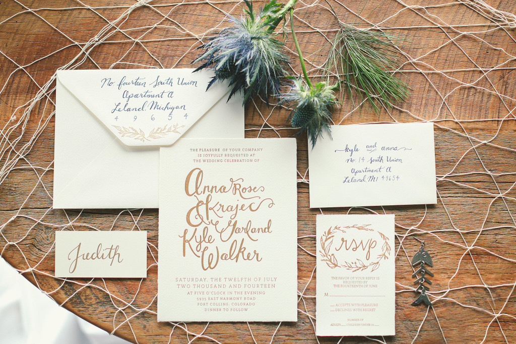 Nautical Winter Wedding Invitations | The Day's Design | Eliza Jean Photography