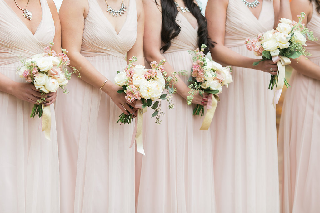 Blush Bridesmaids Bouquet | The Day's Design | Kelly Sweet Photography