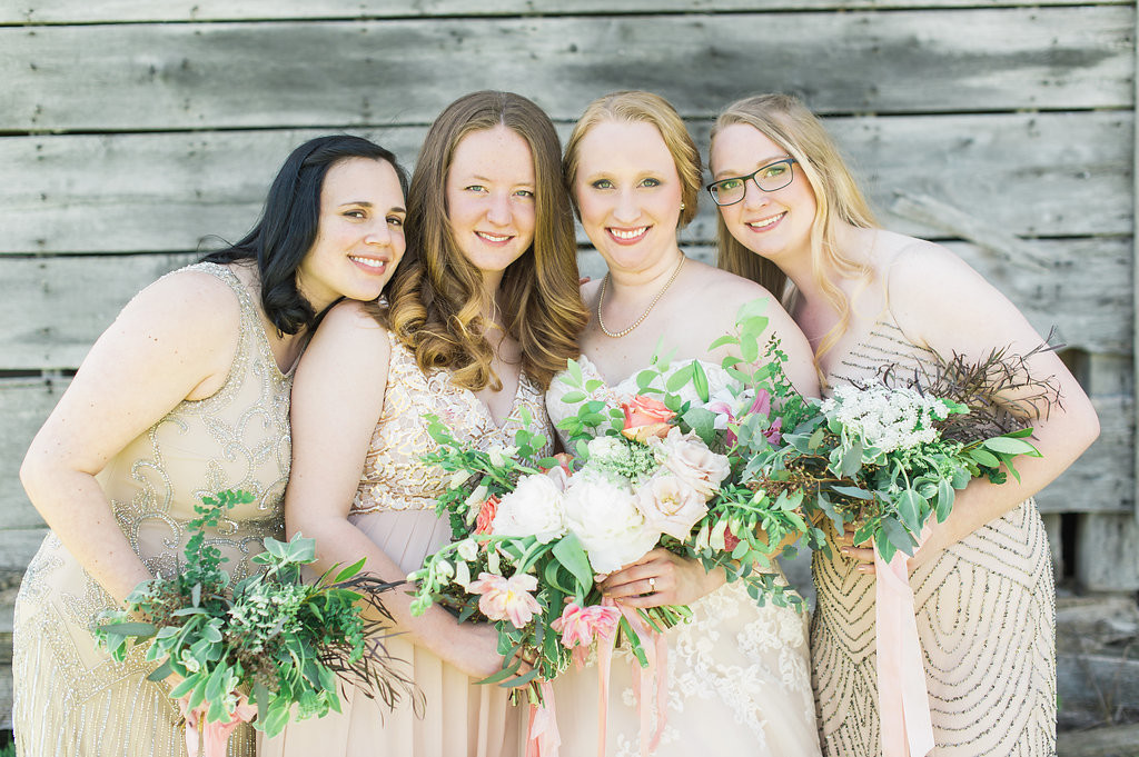Blush Bridesmaids Dresses | The Day's Design | Kelly Sweet Photography