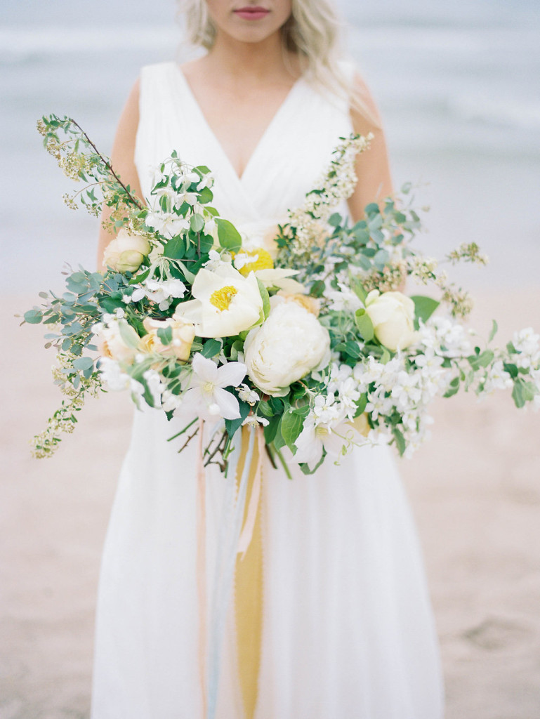 White Peony Bridal Bouquet | The Day's Design | Ashley Slater Photography