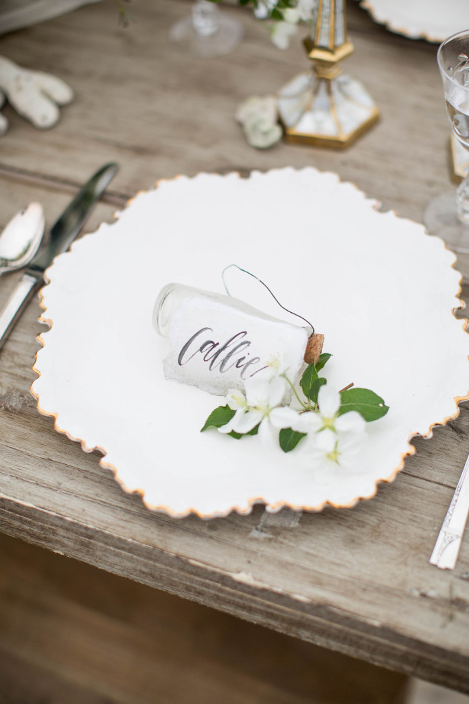 Beach Place Cards | The Day's Design | Ashely Slater Photography 