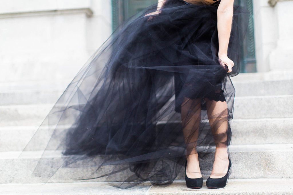 Black Tulle Skirt | Romantic Grand Rapids Engagment Session | The Day's Design | Ashley Slater Photography
