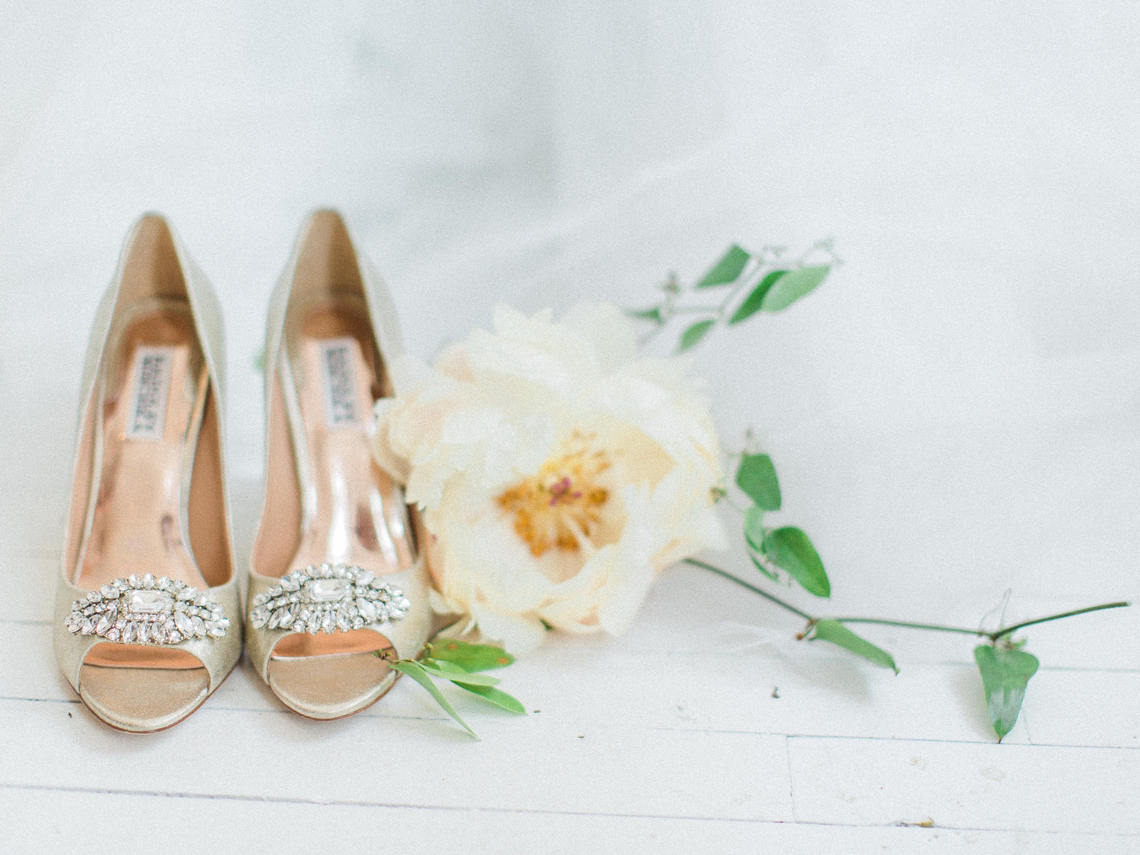 Badgley Mischka Wedding Shoes | Surprise Proposal | The Day's Design | Samantha James Photography