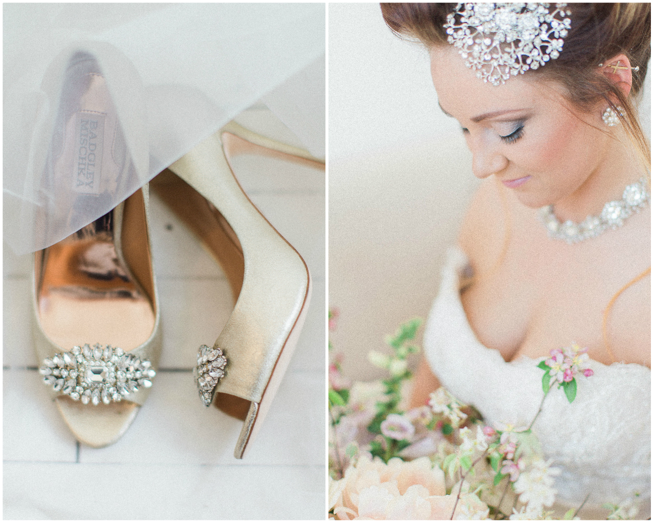 Gold Wedding Shoes | The Day's Design | Samantha James Photography