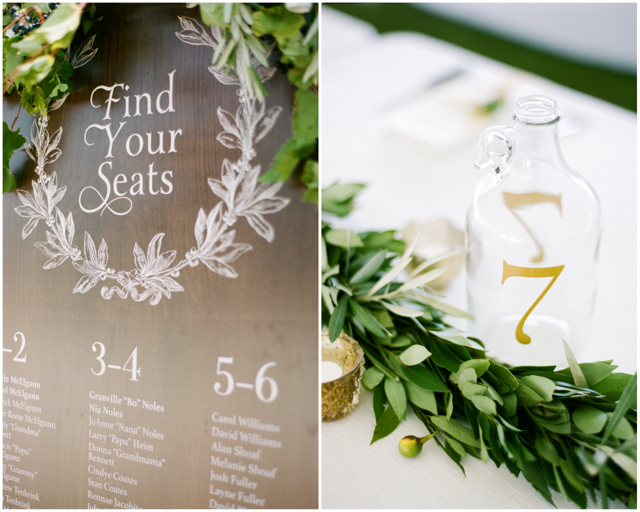 Wood Escort Card Sign | The Day's Design | Cory Weber Photography