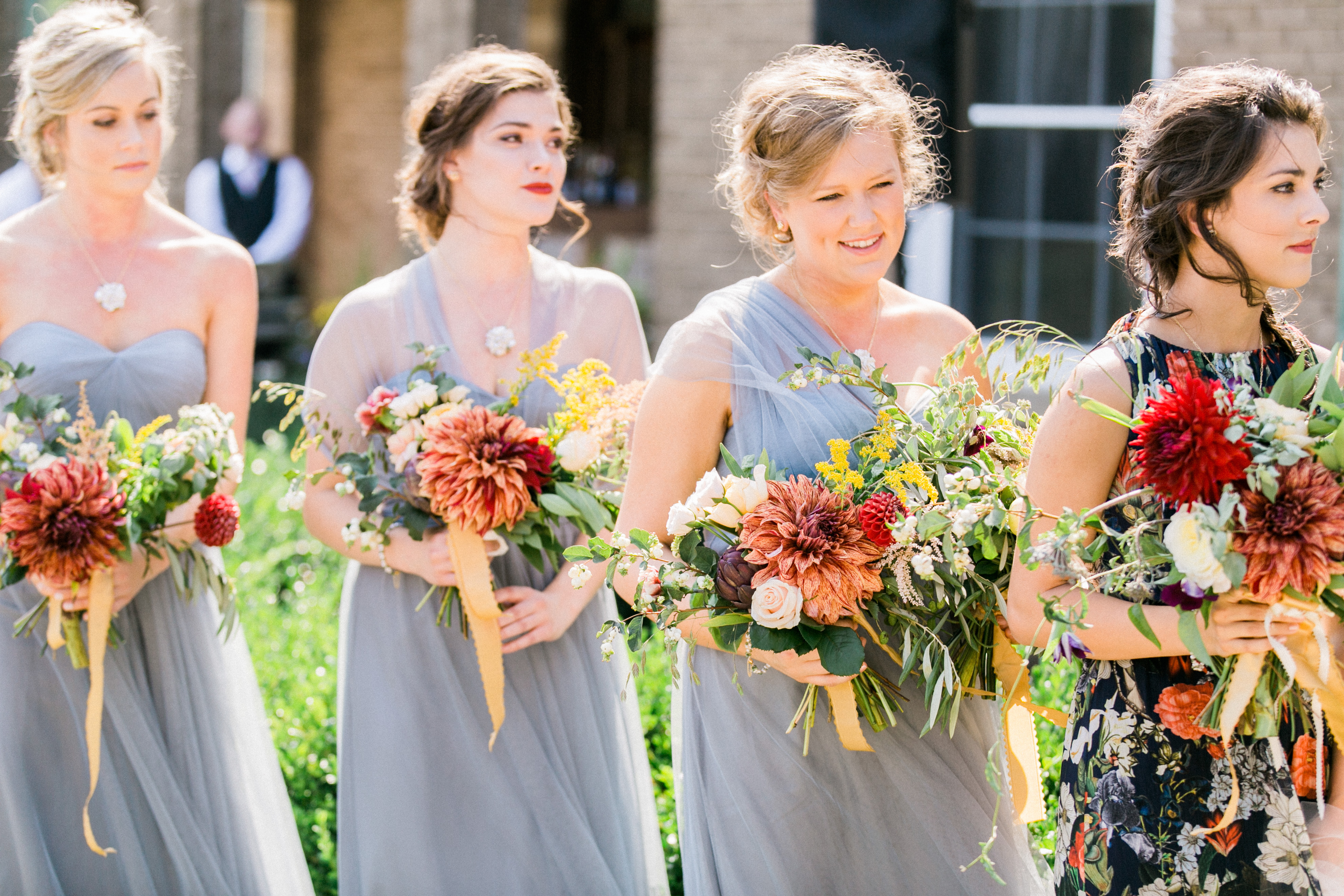 Dahlia Bridesmaid Bouquet | The Day's Design | Cory Weber Photography