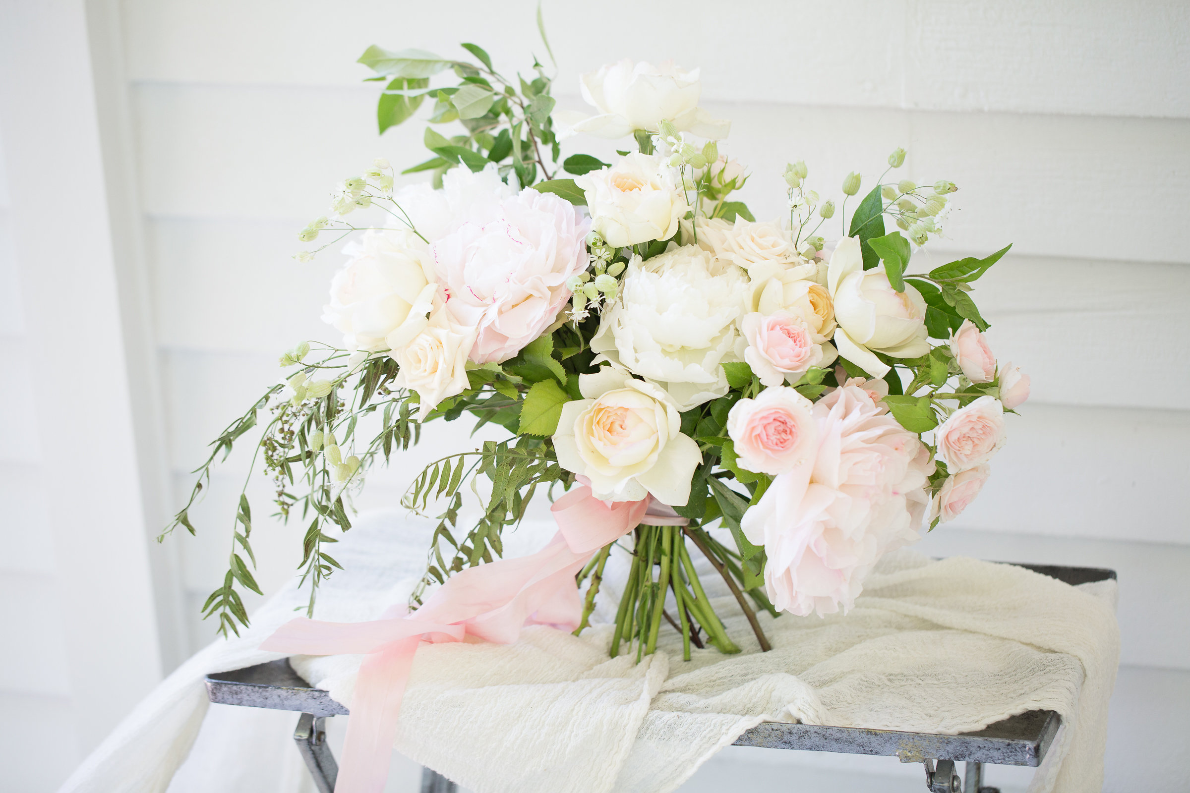 Blush Bridal Bouquet | The Day's Design | Ashley Slater Photography