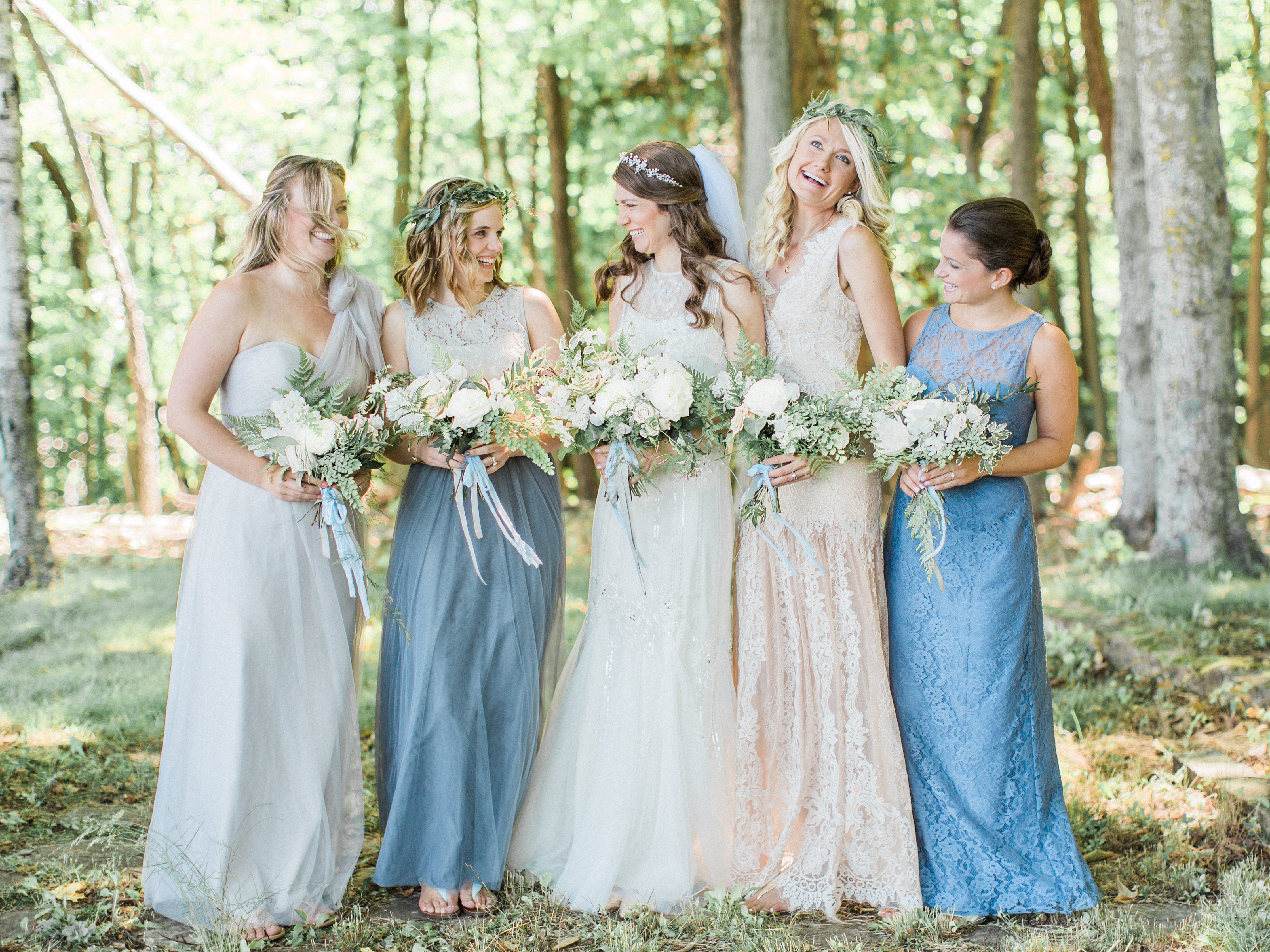 Mismatched Bridesmaids Dresses | The Day's Design | Samantha James Photography
