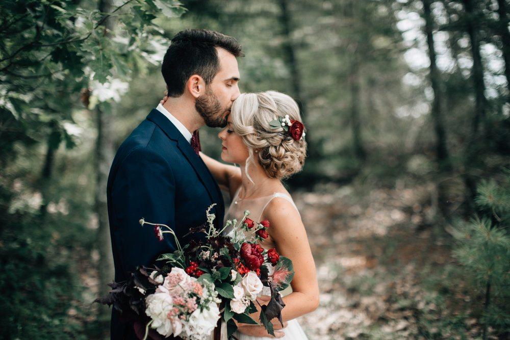 Burgundy Bridal Bouquet | The Day's Design | Bethany Small Photography