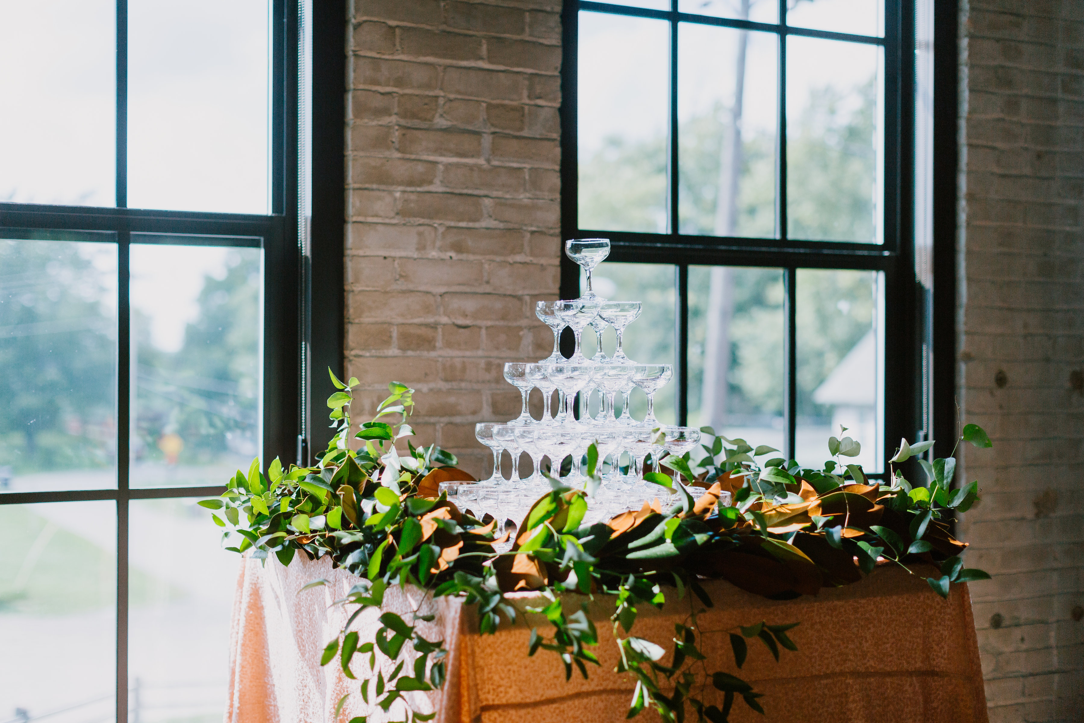 Champagne Tower | The Day's Design | Katie Grace Photography