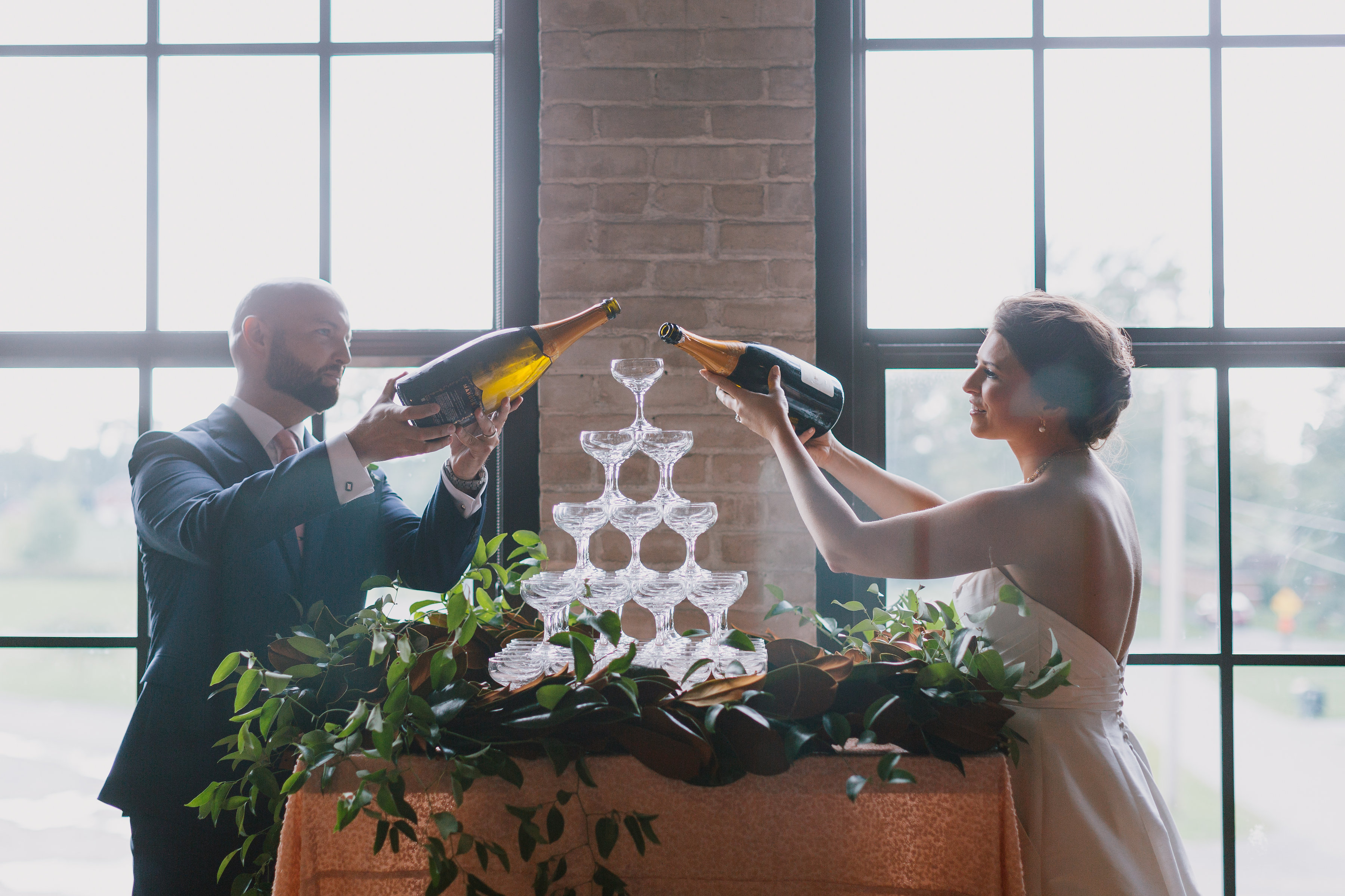 Champagne Tower | The Day's Design | Katie Grace Photography