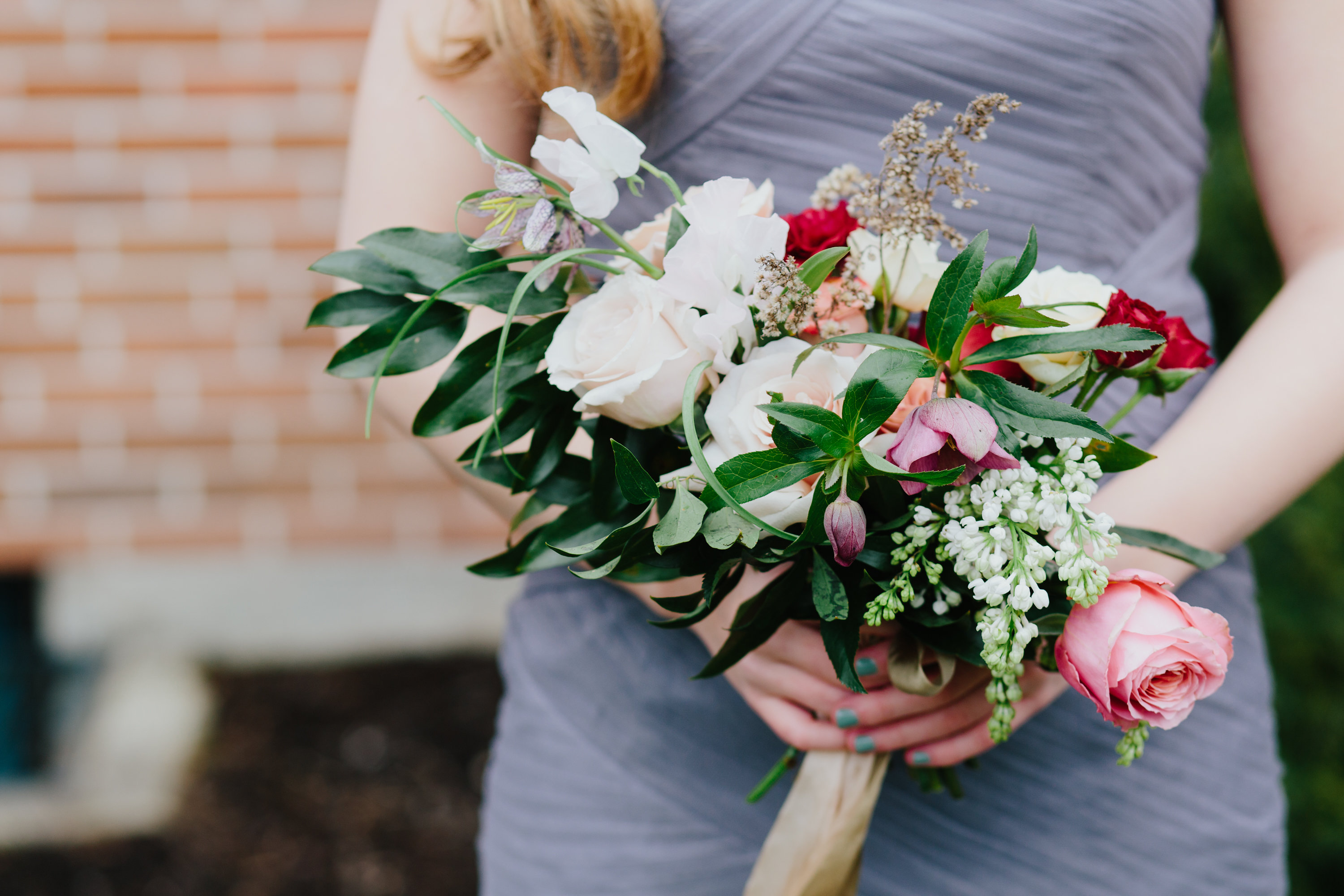 Dusty Blue Bridesmaids | The Day's Design | Katie Grace Photography