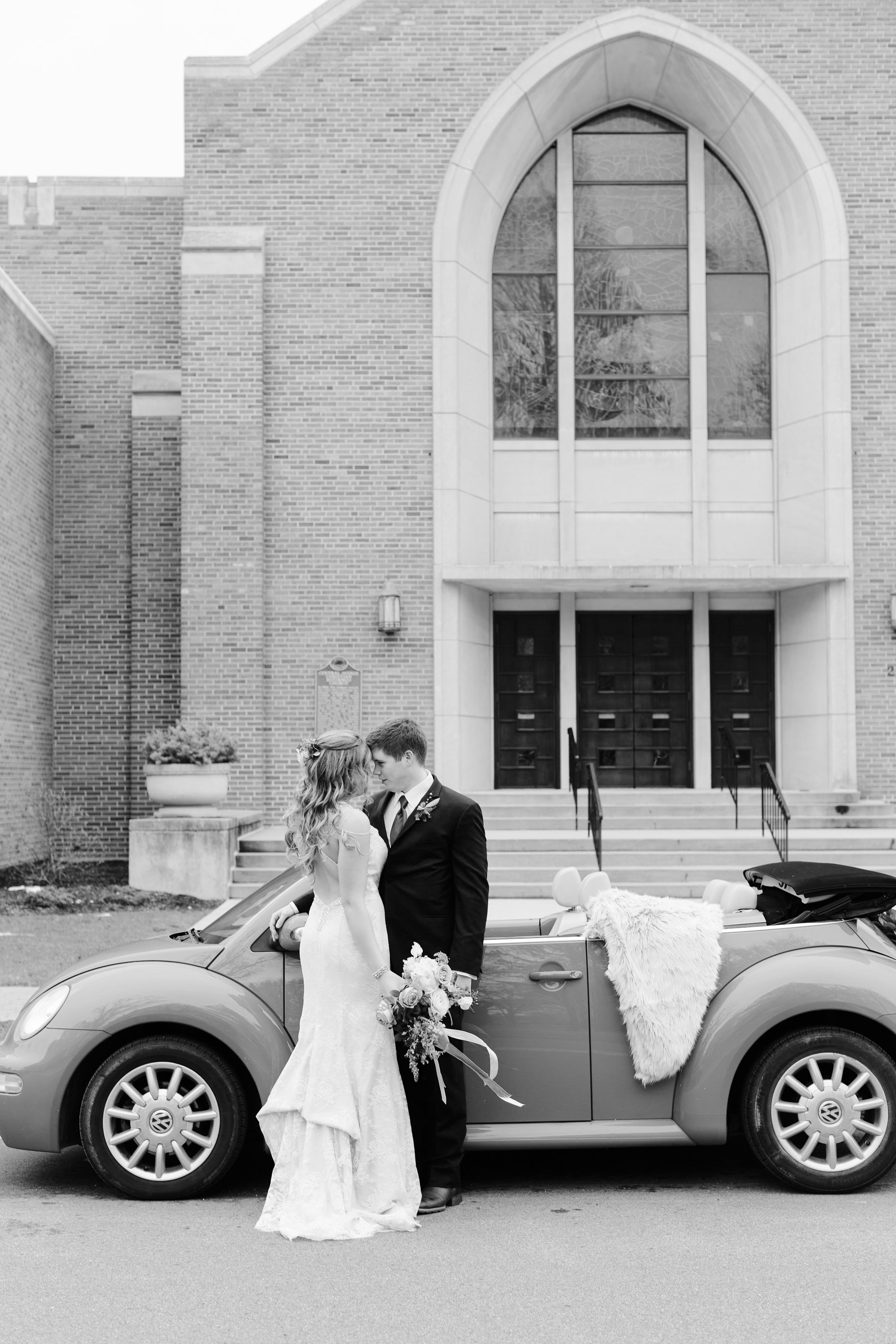 Wedding get away car | The Day's Design | Katie Grace Photography