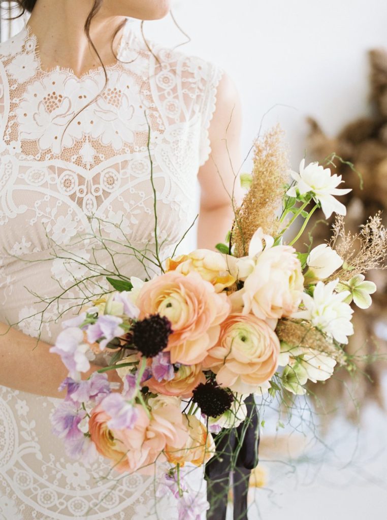 Peach Bridal Bouqet | The Day's Design