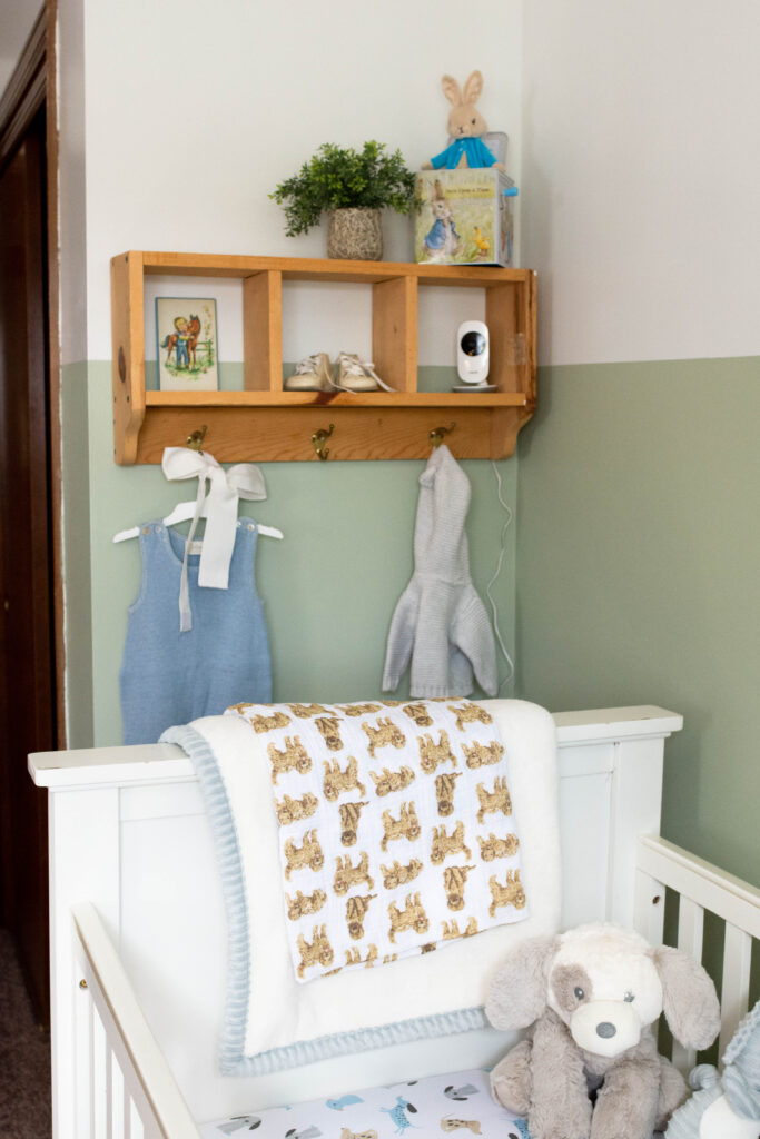 green and blue baby nursery